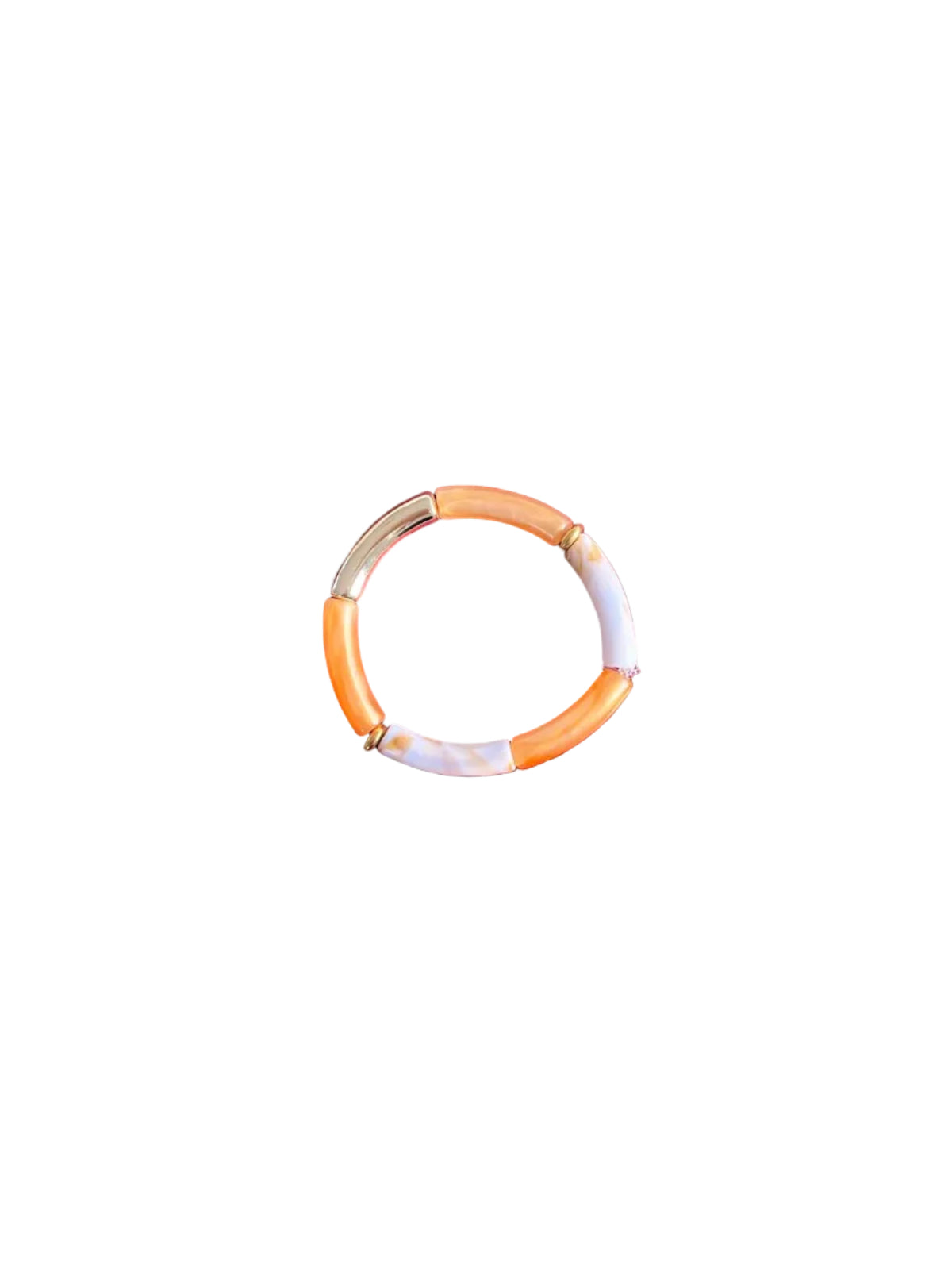 Bracelet orange et blanc marbré