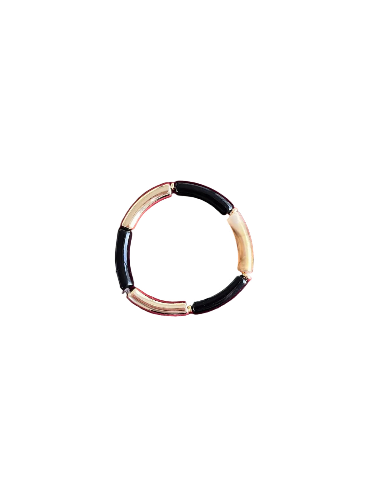 Bracelet noir, doré et ocre