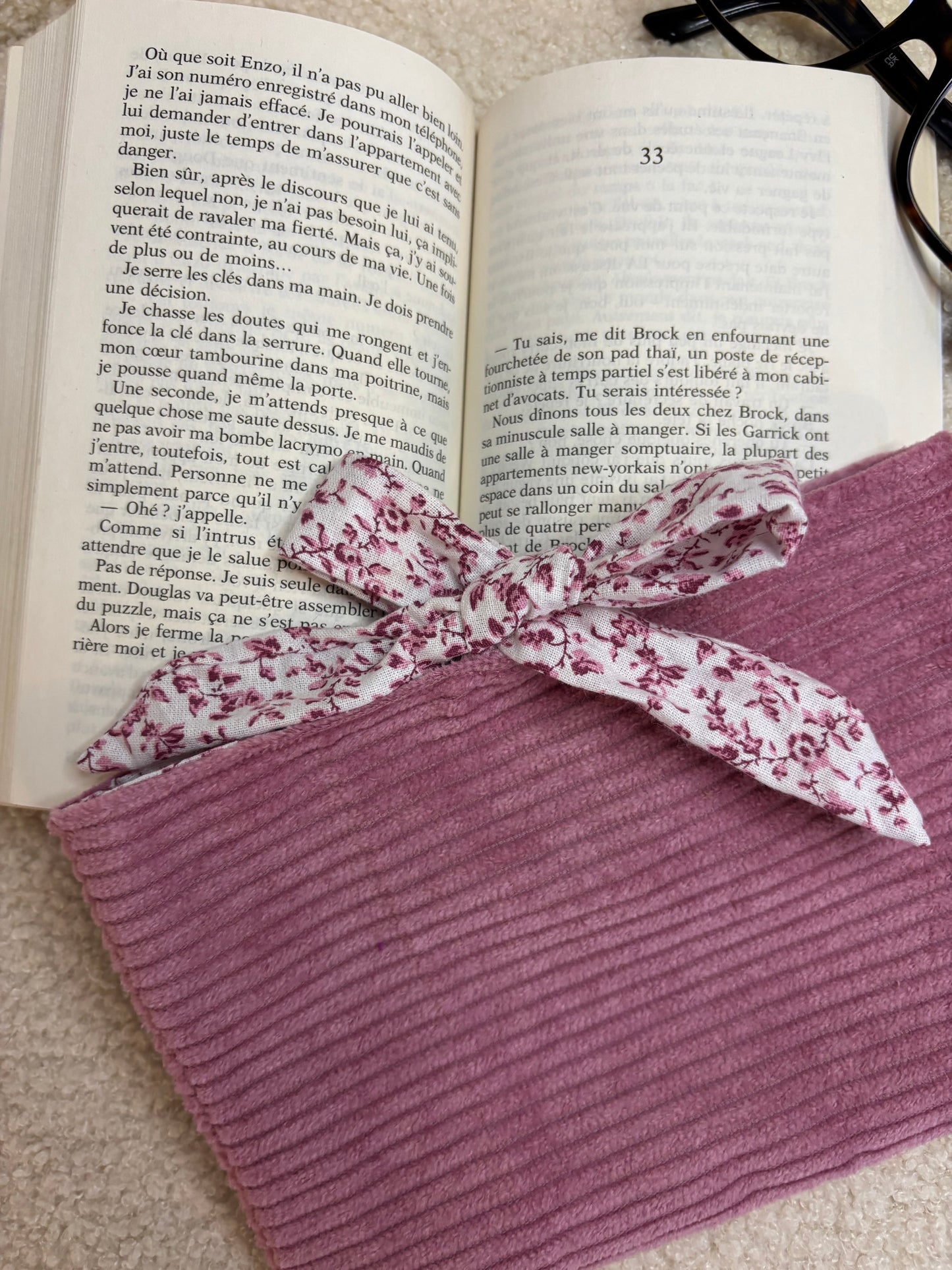 Housse de livre poche Rose
