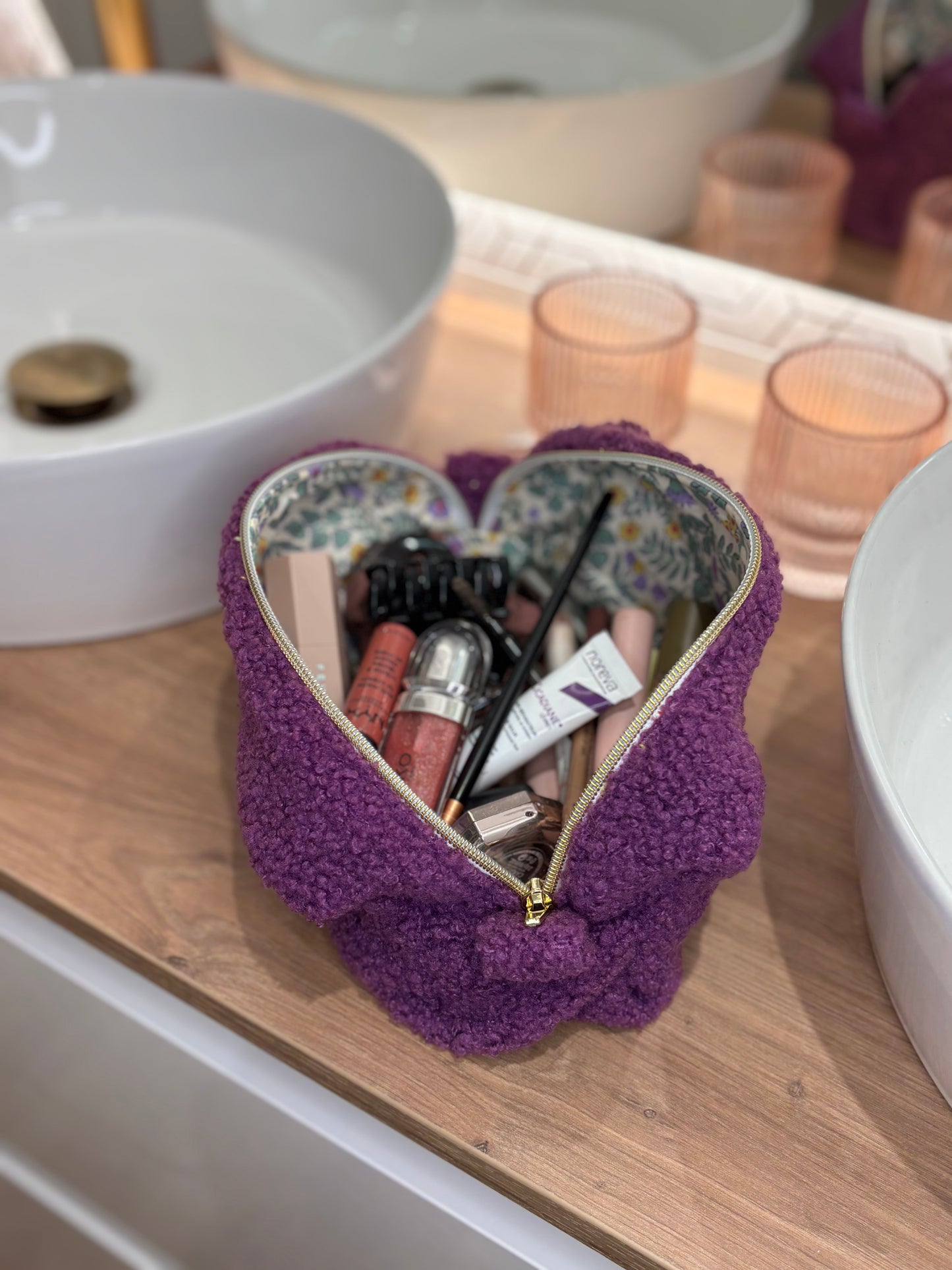 Trousse de toilette imperméable Violette