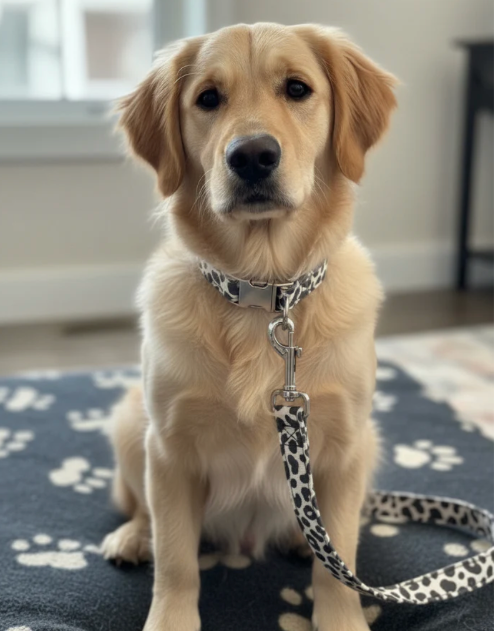 Collier tissu Pauline - réglable M/L et renforcé