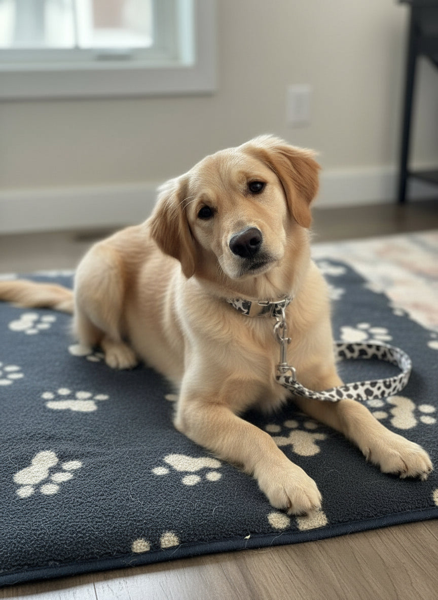 Laisse renforcée tissu Pauline