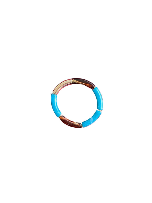 Bracelet marron et bleu