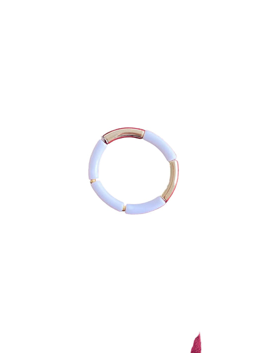 Bracelet blanc et doré