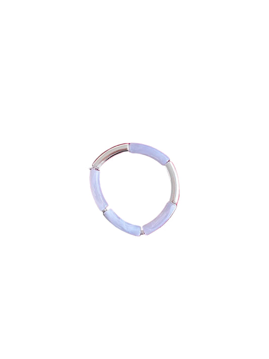 Bracelet gris clair et argenté