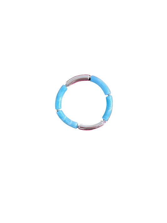 Bracelet bleu et argenté