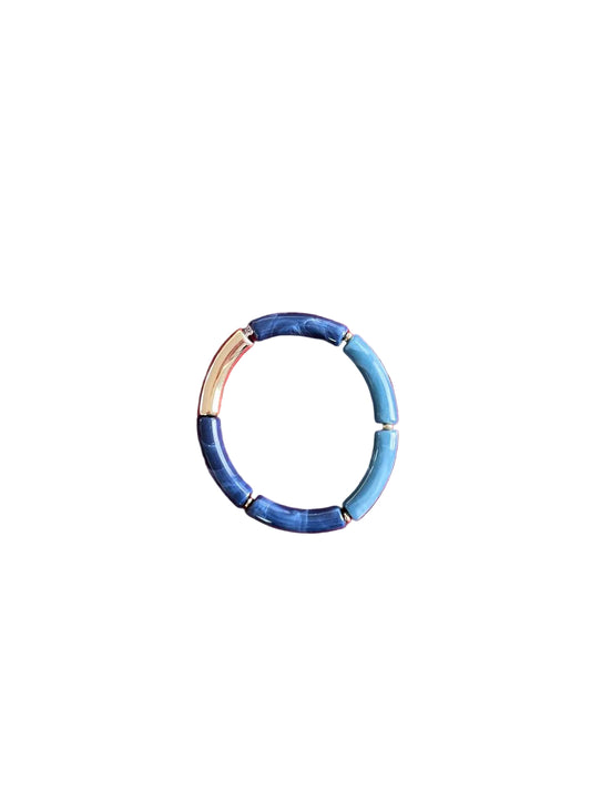 Bracelet bleu nuit et doré