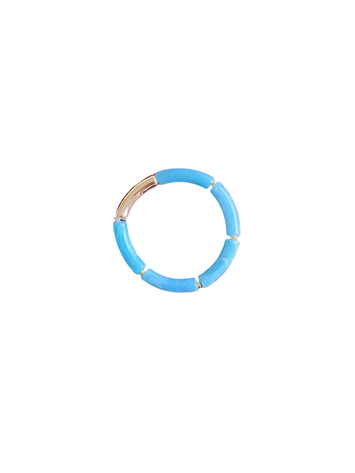 Bracelet bleu turquoise et doré