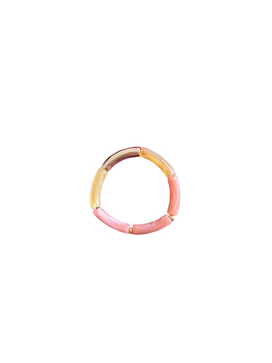 Bracelet rose et ocre
