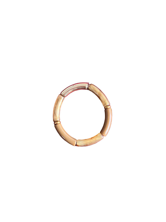 Bracelet nuances de marron et doré