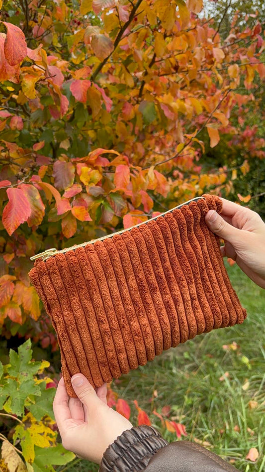 Pochette zipée Terracotta