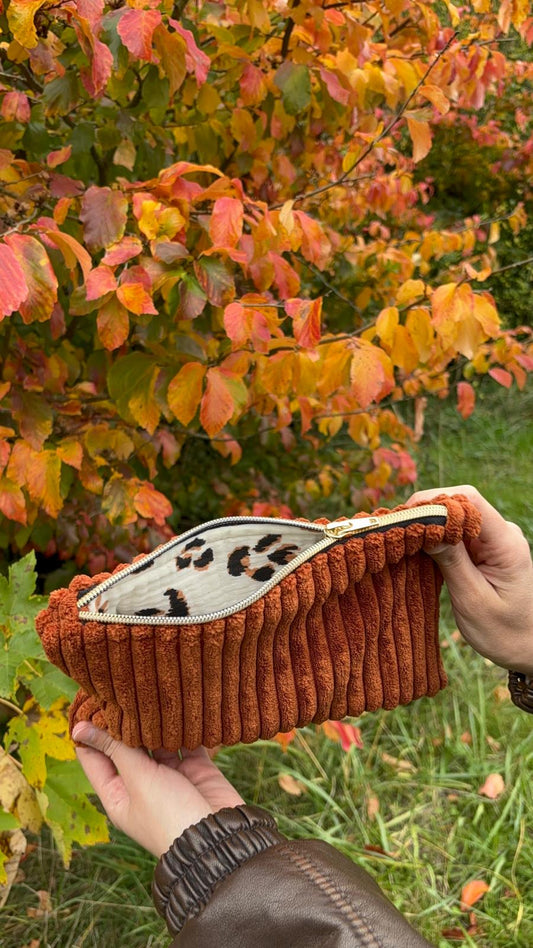 Pochette zipée Terracotta