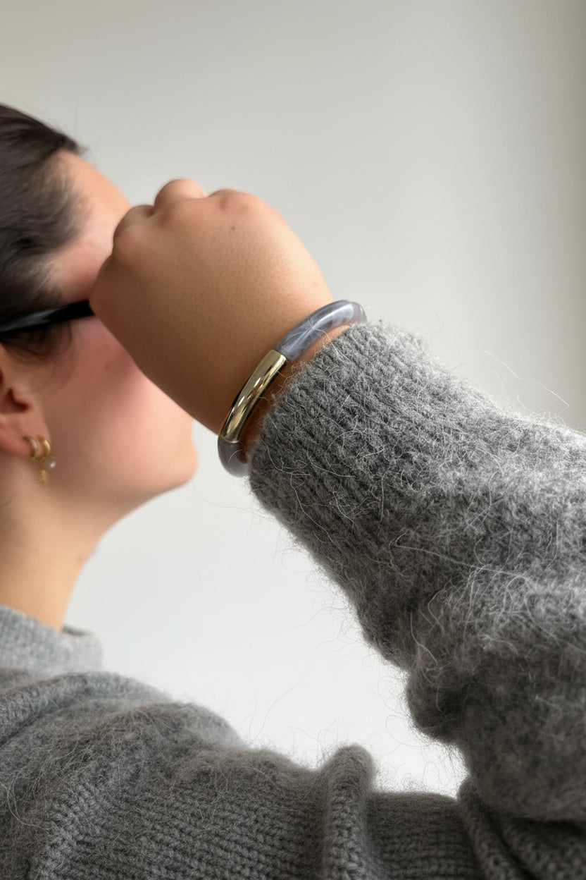 Bracelet gris et doré