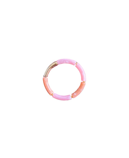 Bracelet rose pale et corail