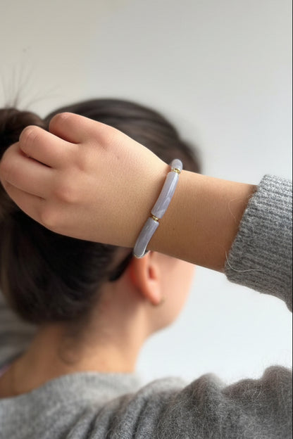 Bracelet nuances de gris marbré