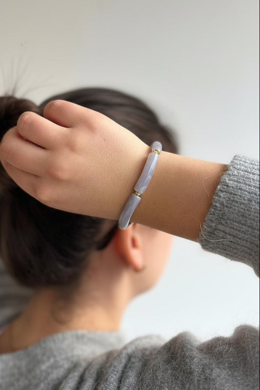 Bracelet nuances de gris marbré