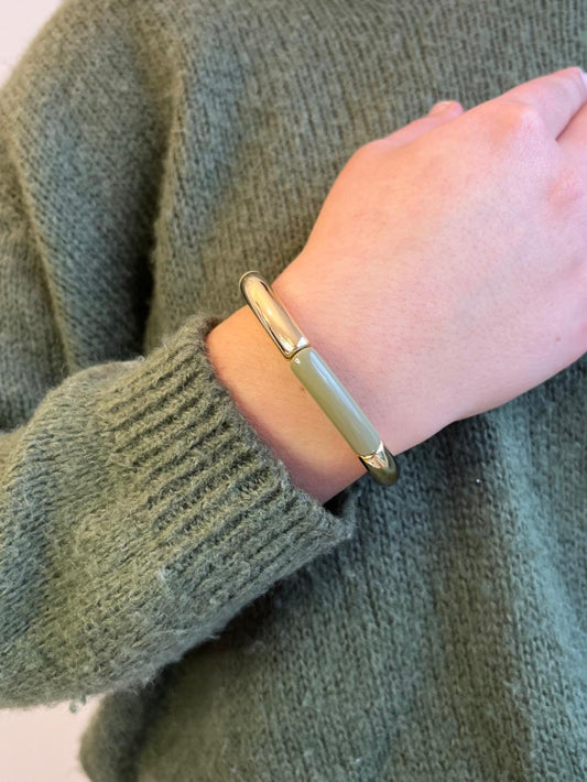 Bracelet kaki et doré