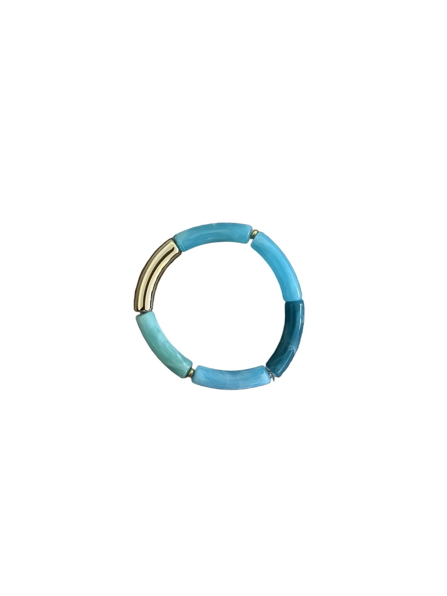bracelet nuances turquoises et doré